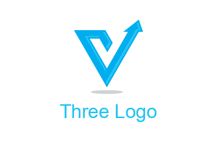 letter V logo with arrow
