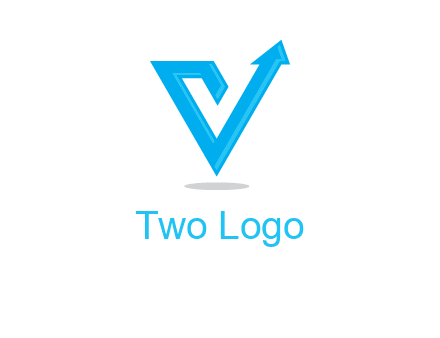letter V logo with arrow