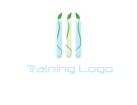 leaves in test tubes research logo