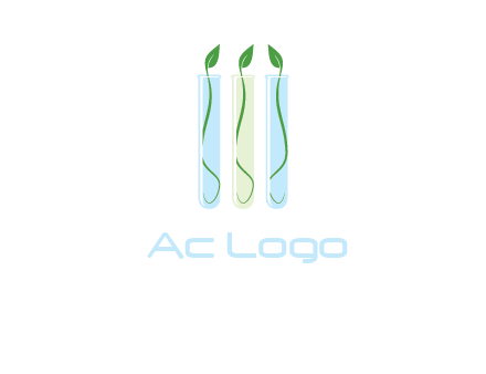 leaves in test tubes research logo