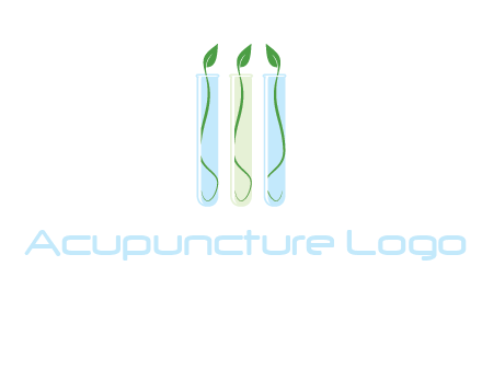 leaves in test tubes research logo