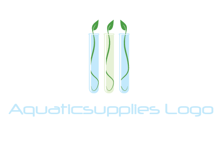 leaves in test tubes research logo