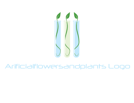 leaves in test tubes research logo