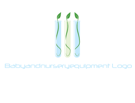 leaves in test tubes research logo