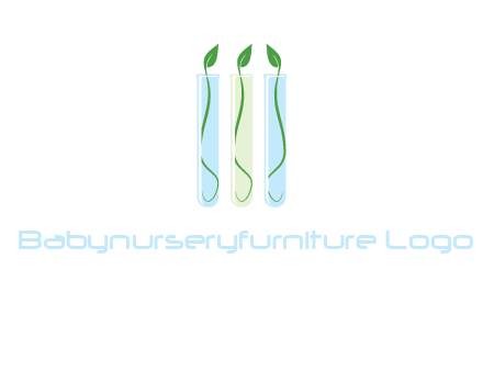 leaves in test tubes research logo