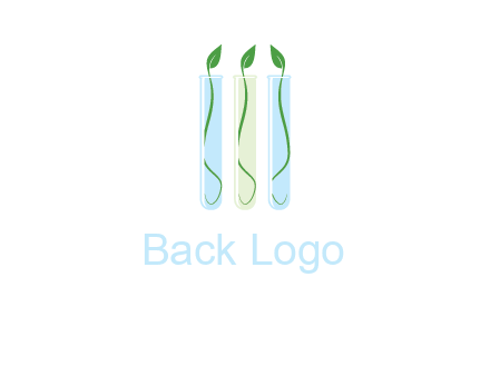 leaves in test tubes research logo