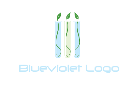 leaves in test tubes research logo