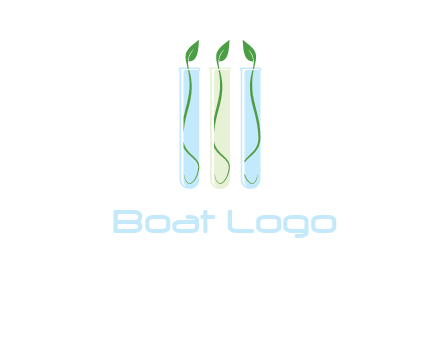 leaves in test tubes research logo