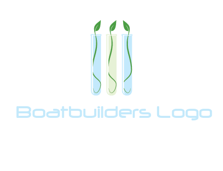 leaves in test tubes research logo