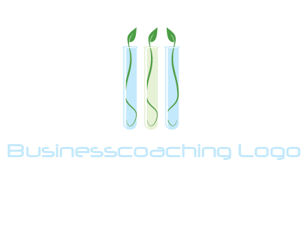 leaves in test tubes research logo