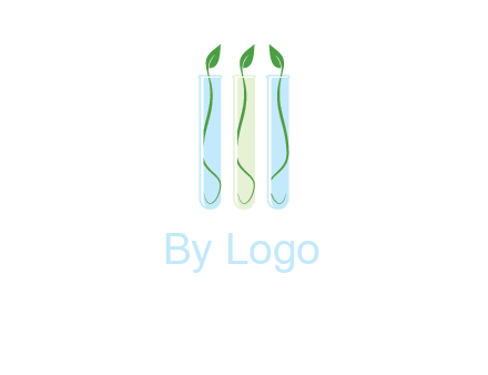 leaves in test tubes research logo