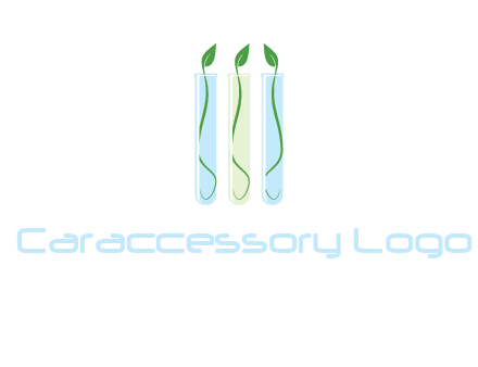 leaves in test tubes research logo