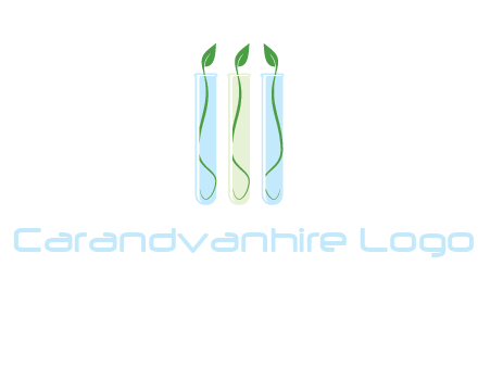 leaves in test tubes research logo