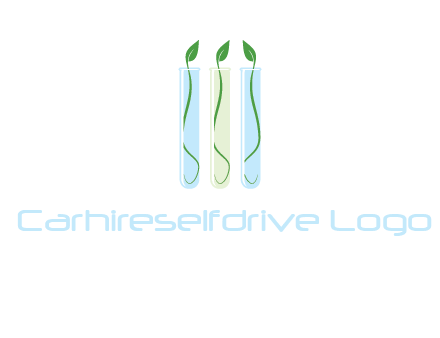 leaves in test tubes research logo