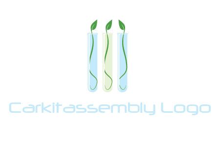 leaves in test tubes research logo