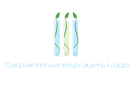 leaves in test tubes research logo