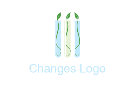 leaves in test tubes research logo