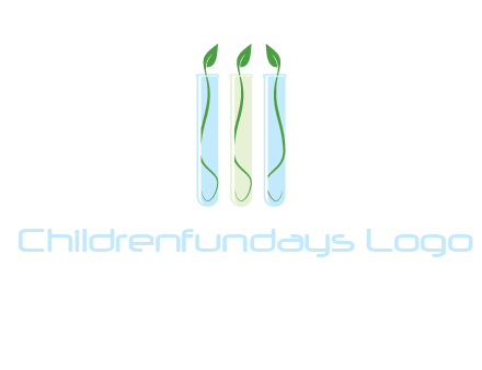 leaves in test tubes research logo