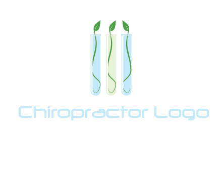 leaves in test tubes research logo