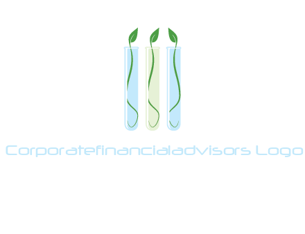 leaves in test tubes research logo