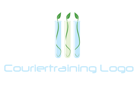 leaves in test tubes research logo