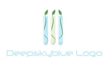 leaves in test tubes research logo