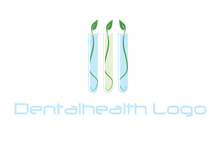 leaves in test tubes research logo