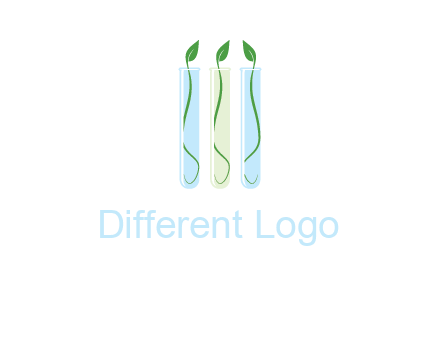 leaves in test tubes research logo