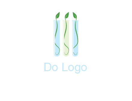 leaves in test tubes research logo