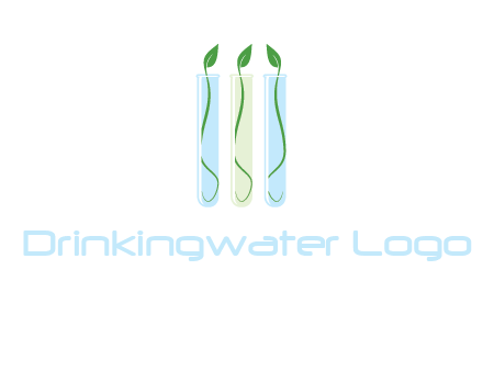 leaves in test tubes research logo