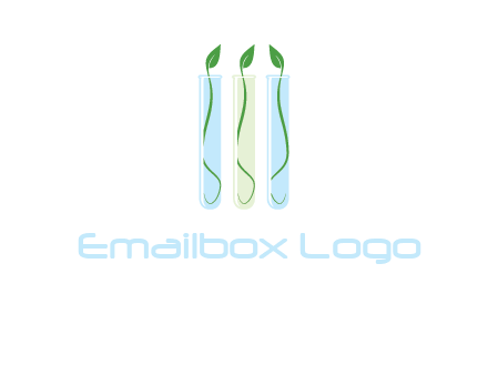 leaves in test tubes research logo