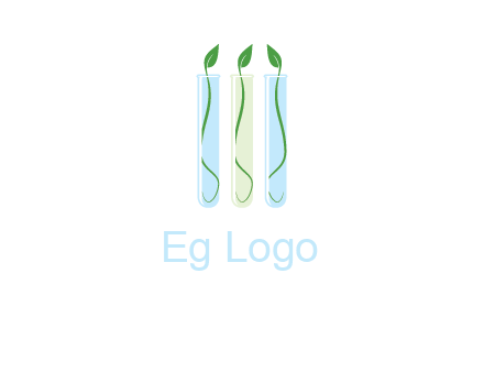 leaves in test tubes research logo