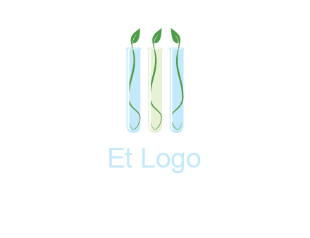 leaves in test tubes research logo