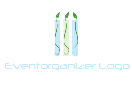 leaves in test tubes research logo