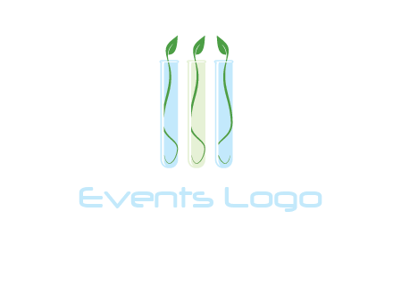 leaves in test tubes research logo