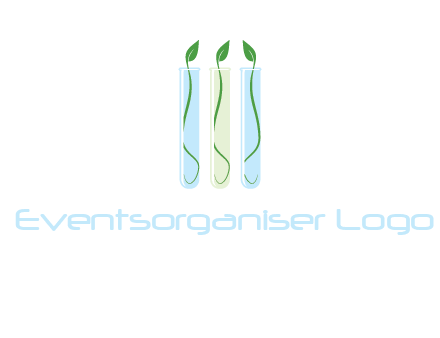 leaves in test tubes research logo