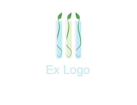 leaves in test tubes research logo