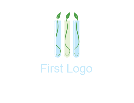 leaves in test tubes research logo