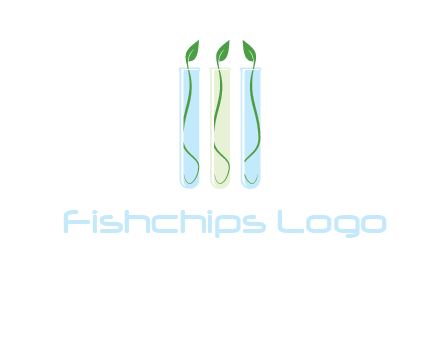 leaves in test tubes research logo