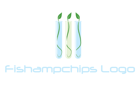 leaves in test tubes research logo