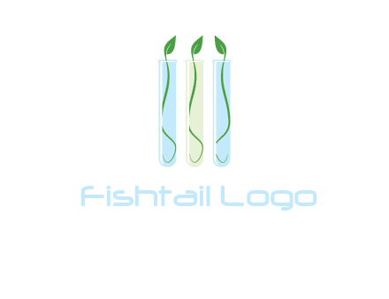 leaves in test tubes research logo