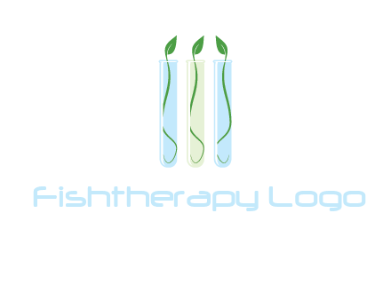 leaves in test tubes research logo