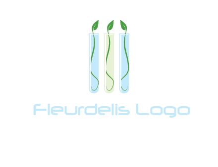 leaves in test tubes research logo