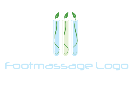 leaves in test tubes research logo