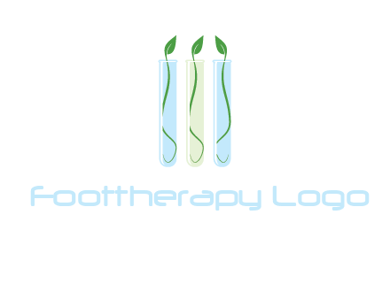 leaves in test tubes research logo