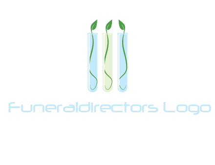 leaves in test tubes research logo