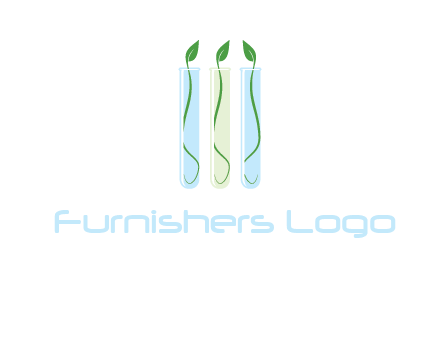leaves in test tubes research logo
