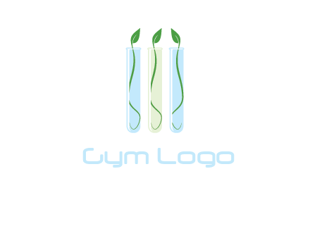 leaves in test tubes research logo