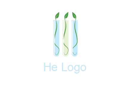 leaves in test tubes research logo