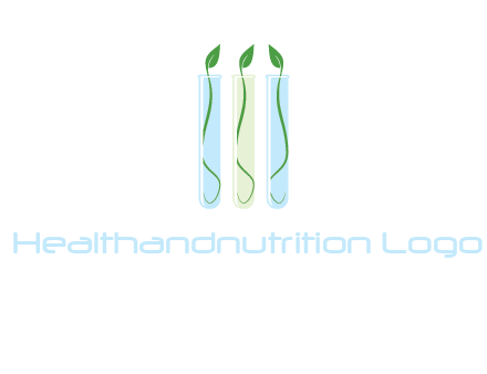 leaves in test tubes research logo